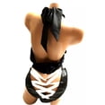 thumbnail image 3 of Victoria's Secret Very Sexy Bow-Topped High Neck Teddy Satin Black Size X-Large NWT, 3 of 3