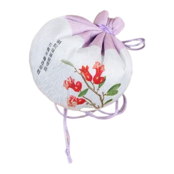 Bolsa de bolsita Sonducket con patrón de impresión colgante de ropa estilo chino tradicional púrpura