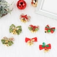 thumbnail image 2 of HEVIRGO Christmas Tree Bell Bow-knot Design Sparkling Vivid Color High Durability Multipurpose Decorative Metal Mini Hanging Jingle Bell Holiday Party Prop for Home, 2 of 10