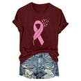 thumbnail image 4 of Njagoc3 Everyday Hope Cotton Tee for Women Classic Fit Breast Cancer Shirt Butterfly & Ribbon Symbol, 4 of 6
