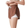 thumbnail image 1 of High Waisted Athletic Shorts Ruffle Skirt Wrap Front Liner Workout Running Shorts, 1 of 5