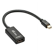 Mini DisplayPort to HDMI Adapter, Mini DP(Thunderbolt) to HDMI Adapter, Gold-Plated Braided,Compatible with MacBook Air/Pro, Microsoft Surface Pro/Dock, Monitor, Projector and More