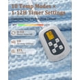thumbnail image 6 of GARVEE Electric Heated Blanket Full Size,72"x84" Waffle Weave Fast Heating Blankets,10 Heat Levels & 1-12H Time Settings Auto Off,Blue, 6 of 9