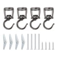 thumbnail image 1 of Ganchos de Techo, Paquete de 4 - Ganchos de Techo de Metal para Colgar Plantas, Ganchos para Techo de Tornillo (Negro), 1 of 7