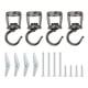 thumbnail image 1 of Ganchos de Techo, Paquete de 4 - Ganchos de Techo de Metal para Colgar Plantas, Ganchos para Techo de Tornillo (Negro), 1 of 7