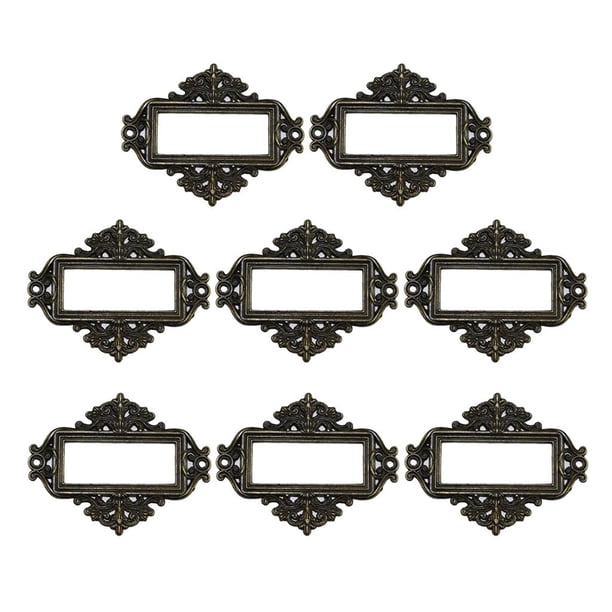 Lote De 10 Marcos De Tarjetas Metálicos Para Archivadores Y Armarios – Color Bronce, De Uxcell
