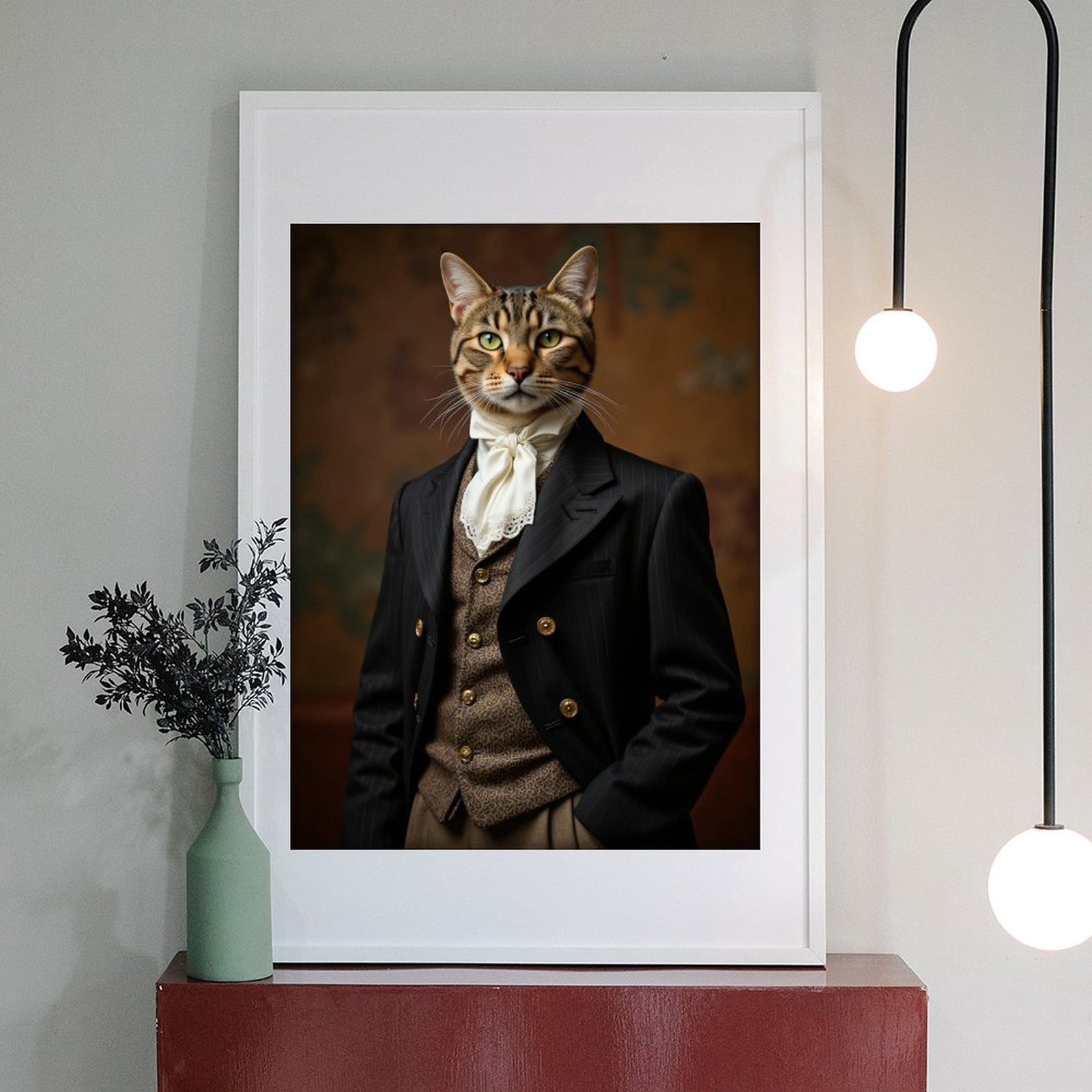 Diamond Art Kit for Adults, Regal Cat Victorian Attire Portrait Diamond Painting for Adults Beginners, DIY Diamond Art Painting Kits, 5D Diamond Painting Crafts for Home Decor 12x16 Frameless