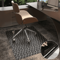 OVYEOFR Office Chair Mat for Carpet Floor, 35" x 47" Plastic Carpet Protector Desk Chair Mats for Home, Office, Rolling Chairs, Black