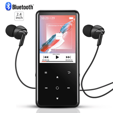 AGPTEK 8GB Bluetooth 4.0 MP3 Player with 2.4 Inch TFT Color Screen, FM/ Voice Recorder Music Player, C2