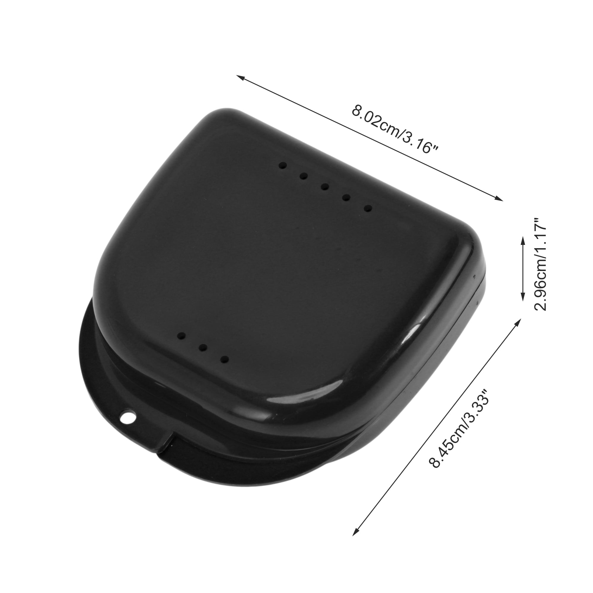 Unique Bargains Compact Braces Box with Vent Holes 1 Pc Black