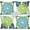 Green, variant on Green Blue Flower Pillow Covers 18x18 Inch Set of 4 White Blue Colored Throw Pillows Outdoor Waterproof Decor for Living Room Sofa Patio Funiture Garden Floral Linen Cushion Case 008B