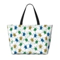 thumbnail image 2 of Daiia Cute Turtle Beach Travel Bag - Water-Resistant Beach Bag, Lightweight Tote with 7 Pockets for Women and Men - Gym,Pool,Camping,Reusable Grocery Bag, 2 of 7