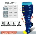 thumbnail image 5 of Pairs Plus Size Compression Socks for Men & Women - High Elasticity Leg Support,Striped Style Athletic Socks for Running, Outdoor Sports, Nursing Recovery (2XL-4XL), 5 of 5