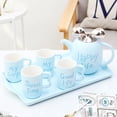 thumbnail image 4 of Juego de agua de cerámica, juego de té, taza de agua for sala de estar, taza de café, juego de tazas for el hogar, nuevo juego de té elegante, 4 of 6