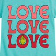 thumbnail image 3 of The Grinch - Grinch Love Stack  - Toddler & Youth Girls Short Sleeve Graphic T-Shirt, 3 of 5