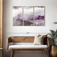 thumbnail image 3 of Elephant Stock Midnight At The Lake Amethyst And Grey Wall Art - Horizontal Multi Panel Canvas - Living Room Wall Decor - Abstract Multi Panel - Purple And Gray Decor By Mike Schick - 45" x 28", 3 of 8