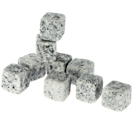 Anself 9pcs 18mm Whisky Ice Stones Drinks Cooler Cubes Beer Rocks Granite with (Best Whiskey To Drink On The Rocks)