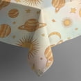 thumbnail image 5 of Colorful Sun Moon Star Planet Pattern Square Tablecloth,Waterproof Square Table Cover,Wipeable Spillproof Washable Table Cover for Home Kitchen Party Decor 42"X42"(107x107cm), 5 of 6