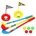 Children Kid's Toy Golf Golfing Playset w/ 5 Balls, 3 Clubs, 2 Practice