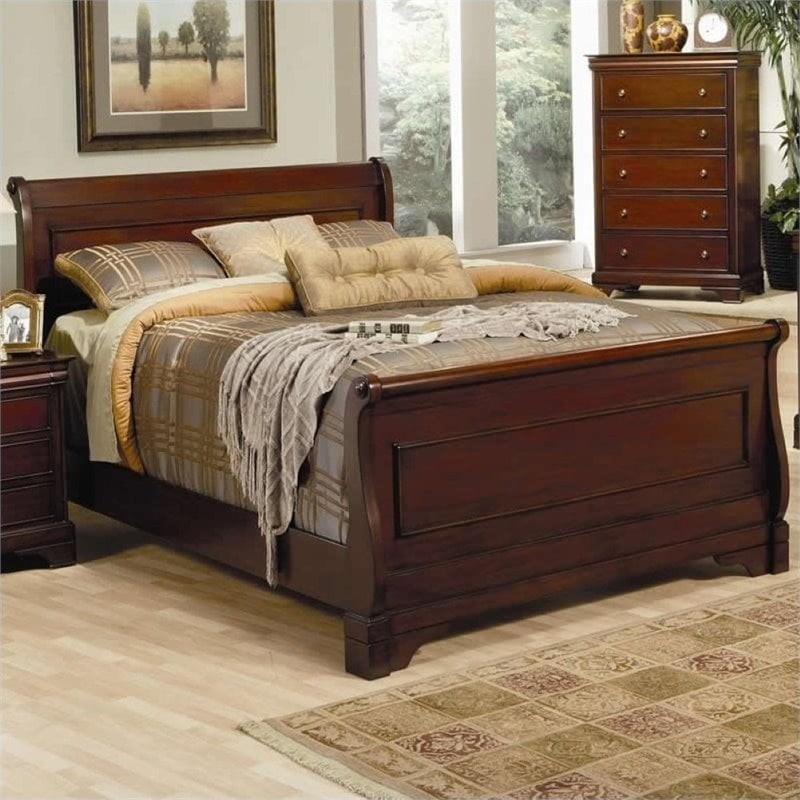 Bowery Hill King Sleigh Bed In Deep Mahogany Com - Mahogany Sleigh Bed Bedding Bowery Hill King Sleigh Bed In Deep Mahogany Com - Mahogany Sleigh Bed Bedding