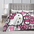 thumbnail image 5 of Hello Kitty Throw Blanket, Cozy Flannel Blankets For Boys Girls, Super Soft Warm Blanket For Couch Sofa Bed, 5 of 9