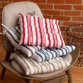 thumbnail image 2 of Fabstyles Broadway Stripe Chair Cushions Set of 4 Thick Outdoor Patio Chair Pads 16 x 16 Perfect for Dining, Kitchen, Office Tufted Durable Cotton Fabric Machine Washable, 2 of 6