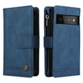 thumbnail image 2 of Feishell for Google Pixel 6 Pro 6.7 inch Zipper Wallet Case with Wrist Strap & Shoulder Strap,Premium PU Leather Magnetic Clasp Flip Holder Card Slots Crossbody Phone Case for Women Men,Blue, 2 of 18