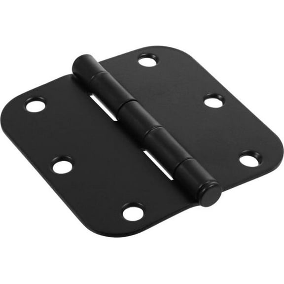 Hillman Builders Hardware 859582 3.5 x 0.625 in. Rectangle Frame Door Hinges, Matte Black - 3 Piece