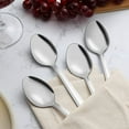 thumbnail image 3 of 36 Pieces Dinner Spoons Set, Hunnycook 5.7" Stainless Steel Spoons Silverware, Texture Design Mirror Polished Table Spoons Cutlery Set for Home Kitchen Restaurant, Dishwasher Safe, 3 of 8