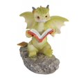thumbnail image 2 of Figura de dragón Strade Fareast Limited escultura de resina miniatura Verde Con libro, 2 of 8