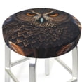 thumbnail image 3 of Disketp Classical Style Brown Owl Funda Redonda para Taburete, Funda de Cojín para Silla de Bar Suave y Elástica-13 inch, 3 of 7