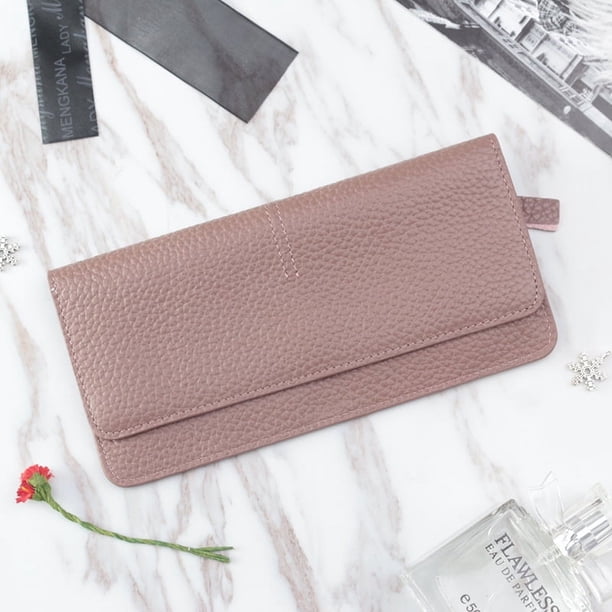 Cartera con cremallera para mujer, larga, con múltiples tarjetas, multifunción, de gran capacidad, sencilla, tipo sobre, monedero