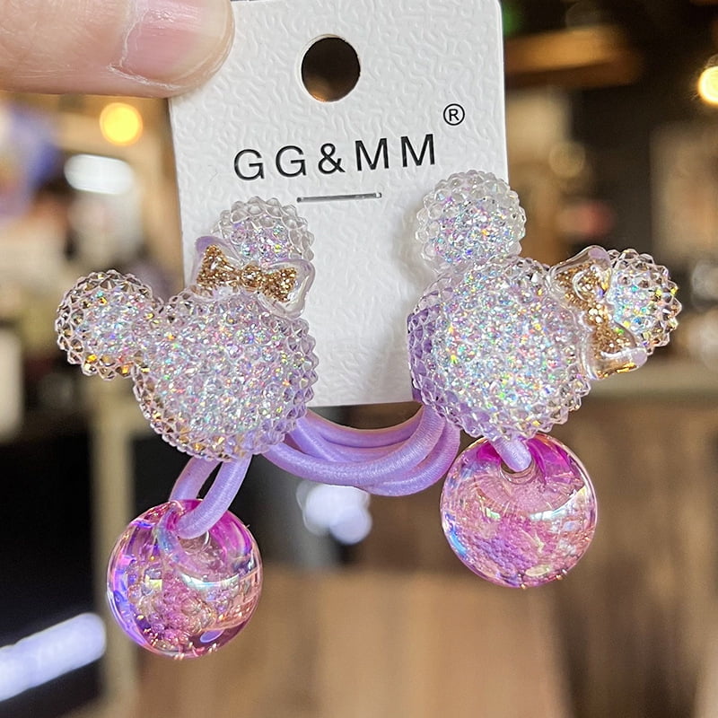2 Pieces Cute Animal Princess Headwear Elastic Hair Bands for Kids Girls Hair Accessories Children Hair Ropes