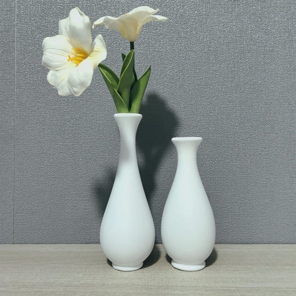 Yeciiwht Plastic Vase Ornament Dry Flowers Plants and Pampas for Coffee Or Dining Tables office Desks Or Shelves