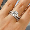thumbnail image 2 of ESTE ORIGIN 2Ct Round Cut Lab-Grown Diamond Engagement Ring Set – Pavé Bridal Wedding Ring Set in 10K Rose Gold for Her US 9, 2 of 8