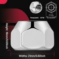 thumbnail image 7 of SPBTAR 1/2x20 Wheel Lug Nuts, 10pcs 1/2-20 Lug Nuts OEM Factory Style One-Piece Silver Solid Chrome Open End Finish Lug Nuts 0.82 inch 21mm Hex 0.63 inch 16mm Tall for Trailers Tire Wheel, 7 of 7