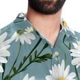 thumbnail image 5 of Daisy Men's Short Sleeve Casual Printed Button Down Beach Shirts Hawaiian Style Unisex Summer Shirt, 5 of 6