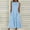 bleu, variante sur HKEJIAOI Robes Décontractées pour Femmes Offres Liquidation Cadeau de la Saint-Valentin Mode Femmes Uni Confortable Été Col Rond Dames Poches Robe Sans Manches Bleu