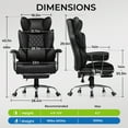 thumbnail image 5 of GTRACING Ergonomic Executive Cozy Fabric Gaming Office Chair with Footrest, Black, 5 of 8