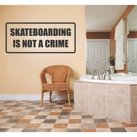 Custom Decals Skateboarding Is Not A Crime Boy Skate Park 4 X12