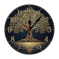 thumbnail image 2 of 2D Flat Wall Clock Art Print, Silent Non Ticking Battery Operated,Black & Gold Tree of Life Wall Clock Wall Clock 2D Print Decorative for Bathroom Kitchen Bedroom 10 Inch & 12 Inch, Ships Next Day，No, 2 of 10