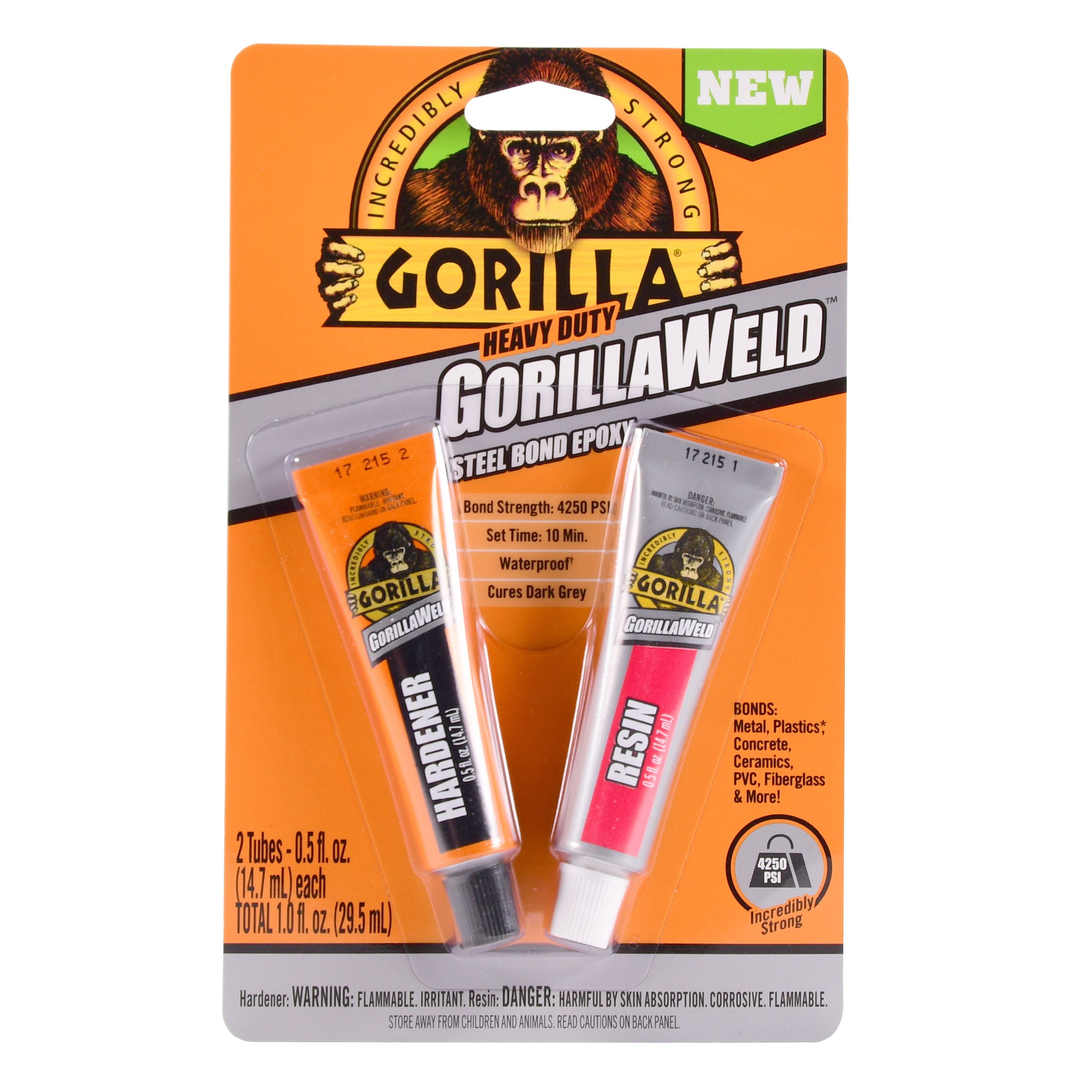 Gorilla Glue Weld, Heavy Duty 2 Part Adhesive, 4250 Psi Bond Strength, Sets In 10 Minutes