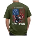thumbnail image 6 of Ramiter Men's American 250Th Anniversary Print Casual T-Shirt America 250 Years USA 1776 2026 Shirt(AG,M), 6 of 6