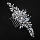 thumbnail image 3 of Peineta nupcial con diamantes de imitación plateados, 3 of 4