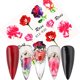 thumbnail image 5 of Calcomanías de flores para decoración de uñas, pegatinas de uñas de mariposa para mujeres, suministros de decoración de uñas de rosas con diseño de hojas florales variadas, lámina, 5 of 5