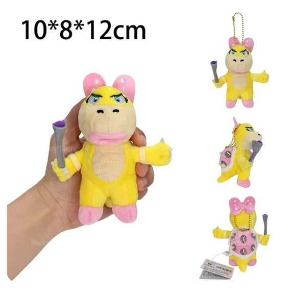 Anime World Wendy Koopa Plush Keychain, Pink, 1 Count