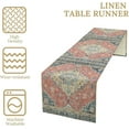 Boho Table Runner Vintage Bohemian Blue Pattern Table Runner Table ...