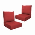 thumbnail image 2 of Gymojoy 22 in. x 24 in. x 6 in.Deep Seat Cushion Set, Olefin 4-Piece Deep Seating Outdoor Replacement Lounge Chair loveseat Sofa Cushion in Red, 2 of 9