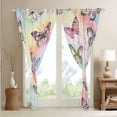 thumbnail image 4 of Rainbow Tie Dye Curtains Chic Butterfly Curtains & Drapes , Watercolor Swirl 30%-50% Blackout Curtains Wild Animals Bedroom Curtains, Multicolor Spiral Window Treatments, 4 of 6