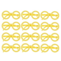 Soimiss 12 Pcs Dress Up Eyewear Frame No Lens Eyewear Frame Round Eyeglass Frame Without Lens Frame Yellow
